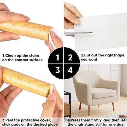 Almohadillas antideslizantes para muebles de 4 x 40 pulgadas