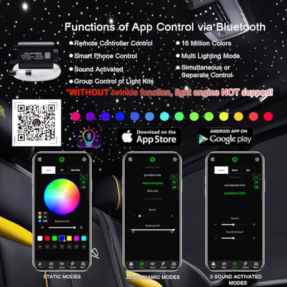 AKEPO Kit de luces de fibra óptica de 16 W para uso doméstic