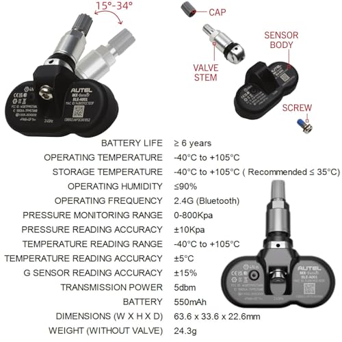 Autel BLE-A001 Tesla TPMS Sensor - Monitor inalámbrico de pr