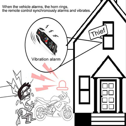Acouto Sistema de alarma de motocicleta antirrobo, sistema d