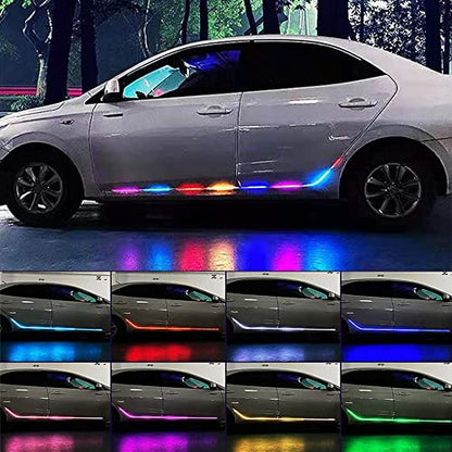 Luces de estribo RGB, tira de luz LED de automóvil, faldas d