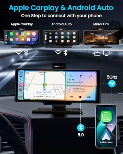 Pantalla portátil Apple Carplay, estéreo de coche de 10 pulg