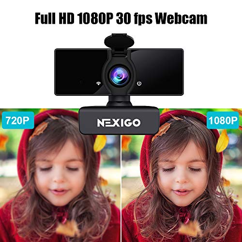 NexiGo Cámara web de negocios N660 1080P, micrófono dual y c