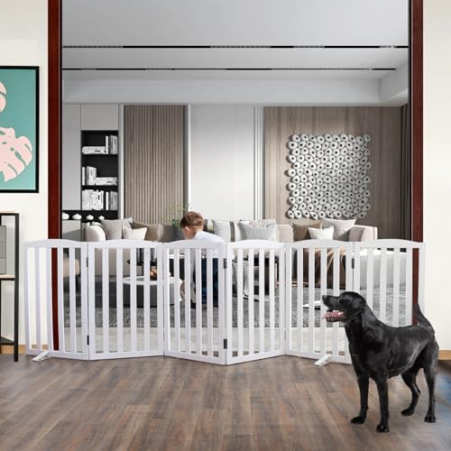 ZJSF Puerta plegable independiente para perros de interior p