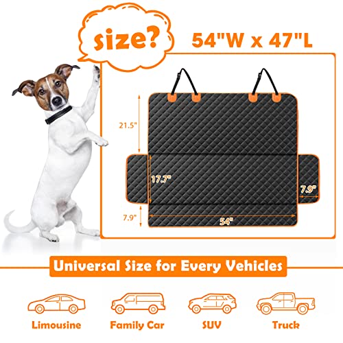 MIXJOY Funda de asiento para perro para asiento trasero, fun