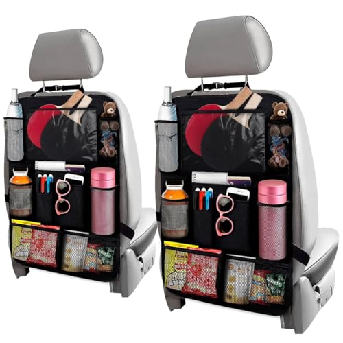 Organizador de asiento trasero de automóvil de 2 piezas, org