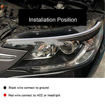 LEDCARE - Tira de luz de tubo para faros delanteros de coche