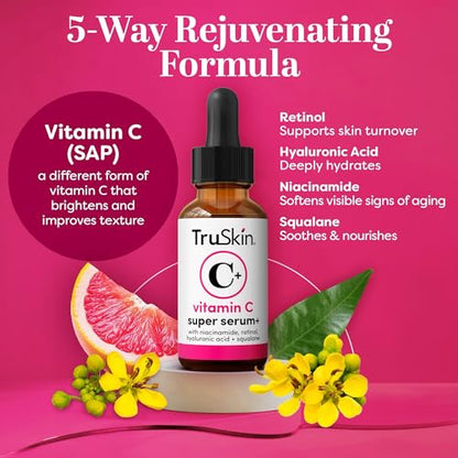 TruSkin Vitamin C-Plus Super Serum - Suero facial antiarruga