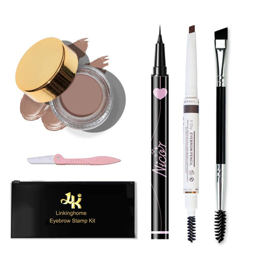 Kit de lápices de sellos de cejas mejorado: bolígrafo de cej
