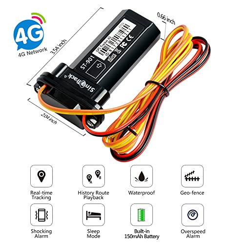 SinoTrack Rastreador GPS 4G para vehículos, ST-901L LTE Mini