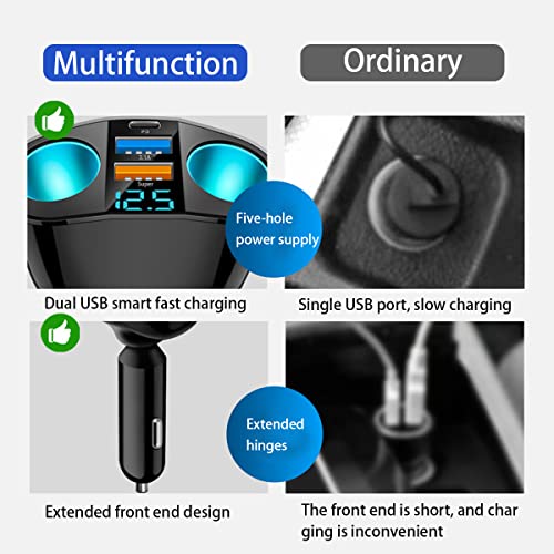 Divisor de encendedor de cigarrillos para auto, adaptador de