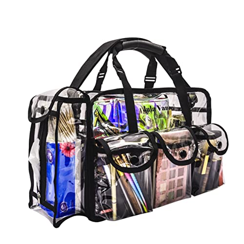 Kit de maquillaje profesional de PVC transparente, organizad