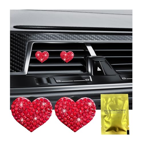 Ziciner 2 dijes con forma de corazón brillante para ventilac