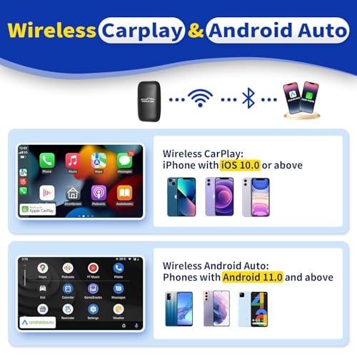 Adaptador inalámbrico Carplay - Carplay inalámbrico 3 en 1 y
