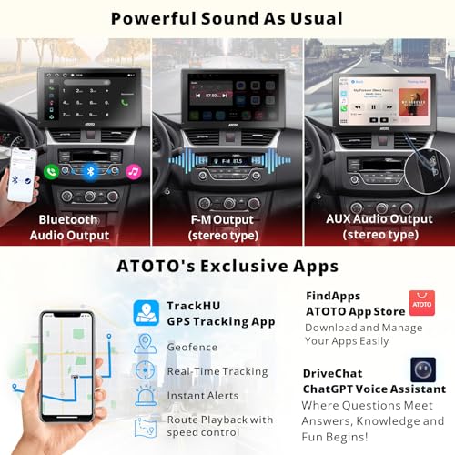 [Android y 4G + 32G] ATOTO P9 Carplay estéreo portátil para
