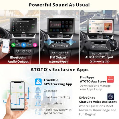 [Android y 4G + 32G] ATOTO P9 Carplay estéreo portátil para