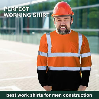 Zhanmai Paquete de 6 camisas de alta visibilidad clase 3 ref