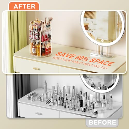 Organizador de maquillaje giratorio, 7 capas ajustables, org