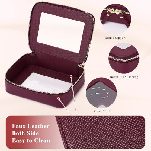 Bolsa de maquillaje transparente pequeña para cosméticos y a