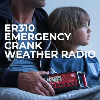 Midland ER310 - Radio AM/FM de emergencia con manivela, múlt