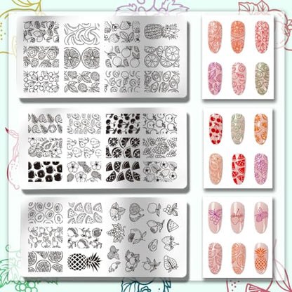 PH PandaHall Plato de estampado de 45 patrones de frutas, 3
