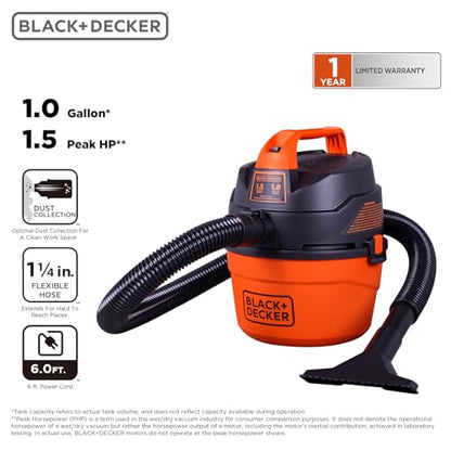 BLACK+DECKER Aspiradora para tienda húmeda y seca, aspirador