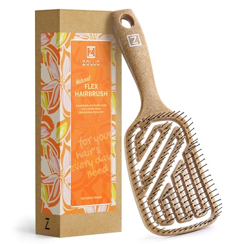 Zollo Cepillo flexible para el cabello, para mujeres, hombre