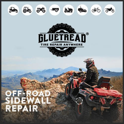 GlueTread Kit de parches externos – para neumáticos sin cáma