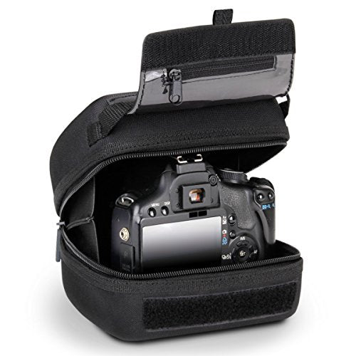 USA Gear Funda rígida para cámara DSLR (negro) con protecció