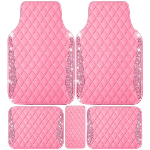 NBTEPEM Juego completo de alfombrillas de cuero con diamante