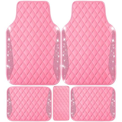 NBTEPEM Juego completo de alfombrillas de cuero con diamante
