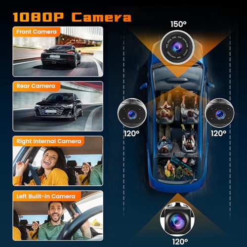 Hikity 360 grados frontal e interior, tarjeta 64G, cámara de