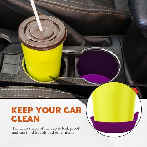 4PCS Car Cup Holder Coaster, Cup Holder Insert, Silicone Car