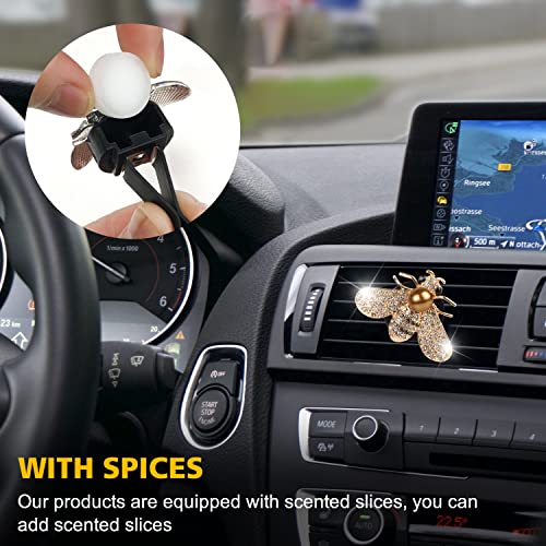 Car Bling Bee Clips de ventilación de aire oro+oro