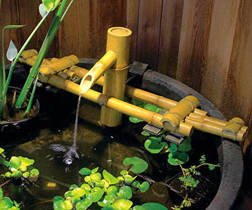 Aquascape Fuente de bambú ajustable para estanques y jardine