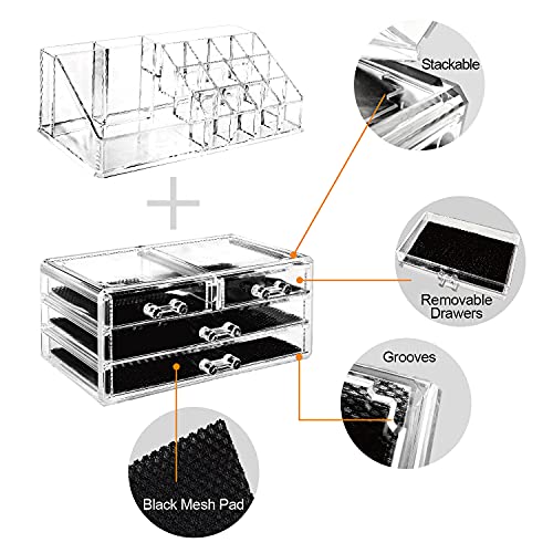 Ikee diseño cajas exhibidora de acrílico para joyería y cosm