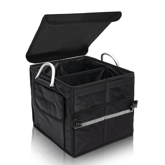 Organizador de maletero con tapa, pequeño, negro 28L, para S