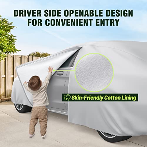 Favoto Funda impermeable para automóvil sedán, 6 capas para