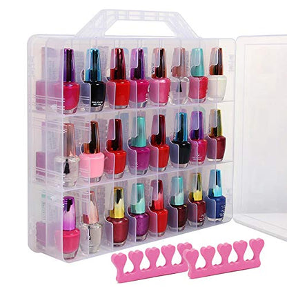 SUBAY Organizador portátil de esmalte de uñas, soporte trans