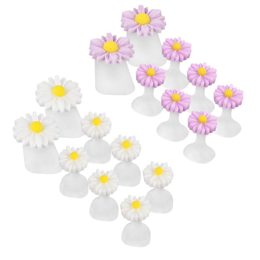 Beaupretty Separadores de dedos de silicona con flores de ma