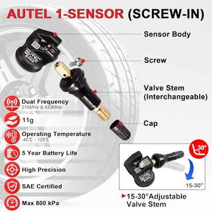 Autel Sensor TPMS universal 1 sensor con doble frecuencia (3