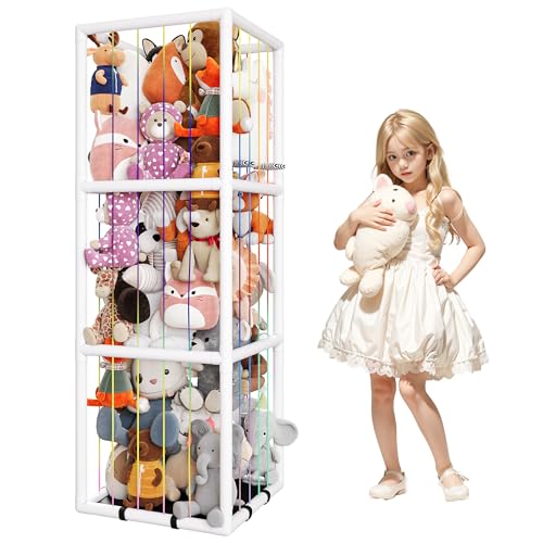 Zoológico de almacenamiento de animales de peluche, jaula de animales