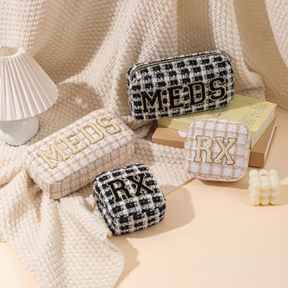 Bolsa MEDS personalizada de felpilla con parche de letras, b
