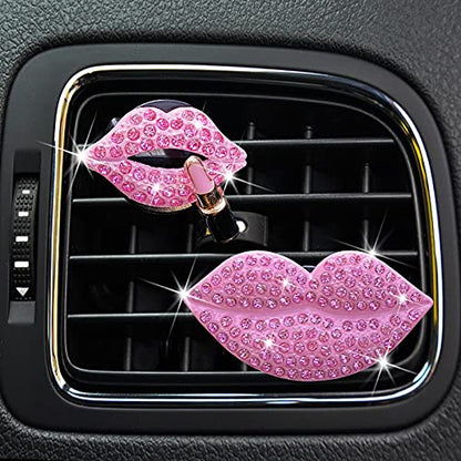 Clip de labios de cristal para automóvil, con diseño de labi