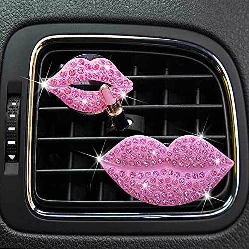 Clip de labios de cristal para automóvil, con diseño de labi