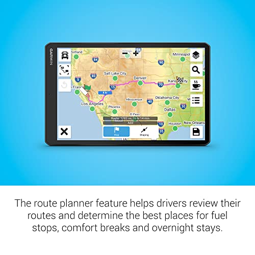 Garmin dēzl™ OTR1010, navegador GPS para camiones extra gran