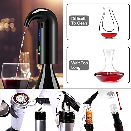 Higfra Aireador eléctrico de vino: aireación silenciosa de 1