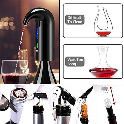 Higfra Aireador eléctrico de vino: aireación silenciosa de 1