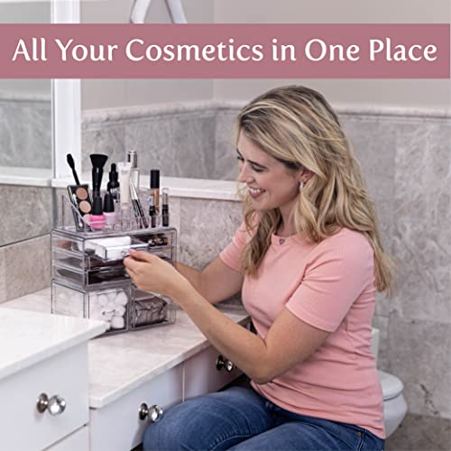 Masirs Organizador de almacenamiento de cosméticos transpare