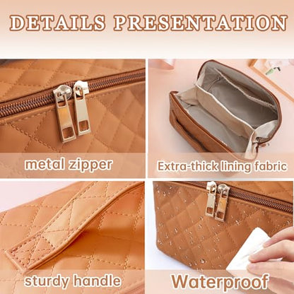 Bolsa de maquillaje de viaje de 2 piezas, bolsas de cosmétic